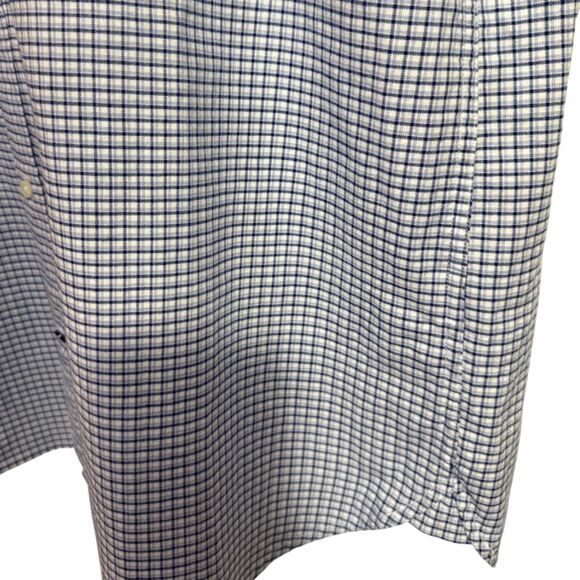 Tommy Hilfiger Blue & White Plaid Short Sleeve Button Down Shirt Size XXL - Picture 7 of 12